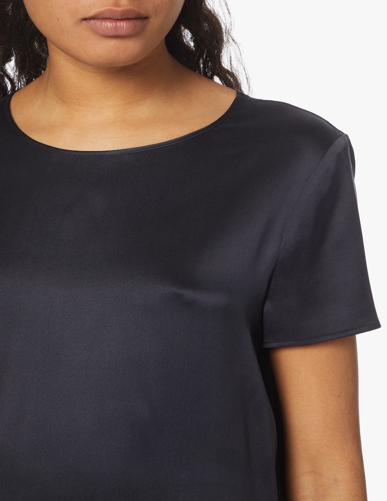 rinascente MM T-shirt in seta Cortona - blu Max Mara