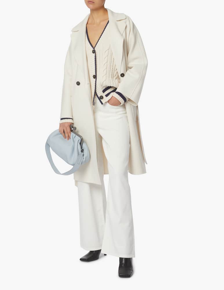 rinascente Weekend Max Mara Vestaglia doppiopetto lana Selz - bianco