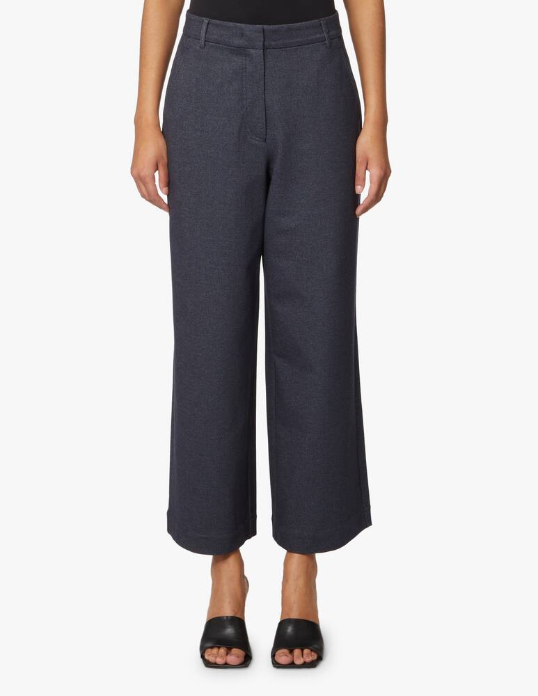 Weekend Max Mara Foster cotton cropped trousers - blue - picture 1 Weekend Max Mara Foster cotton cropped trousers - blue - picture 1