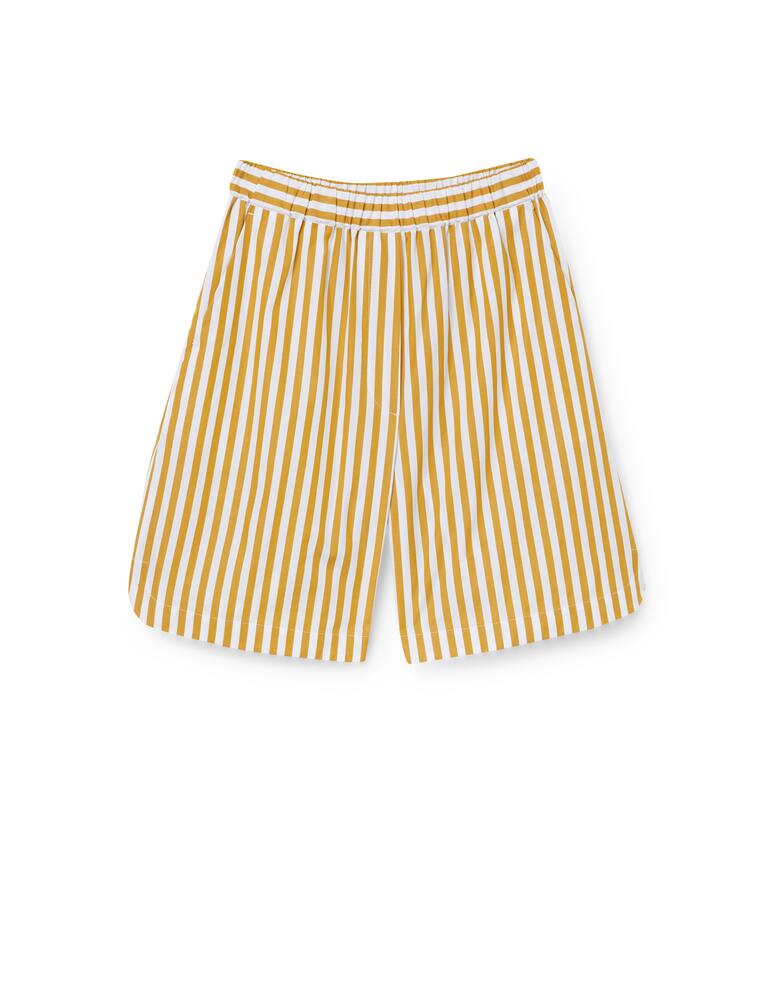 rinascente MM Caramba striped cotton Bermuda shorts - yellow Max Mara