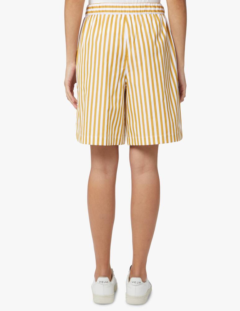 rinascente MM Caramba striped cotton Bermuda shorts - yellow Max Mara
