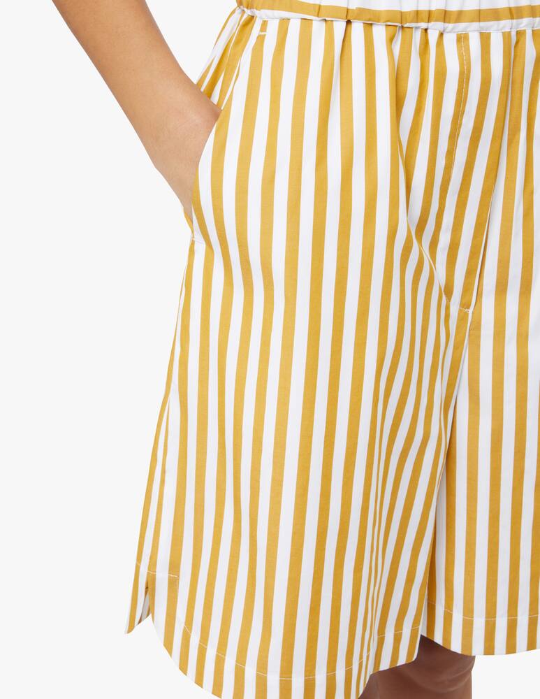rinascente MM Caramba striped cotton Bermuda shorts - yellow Max Mara