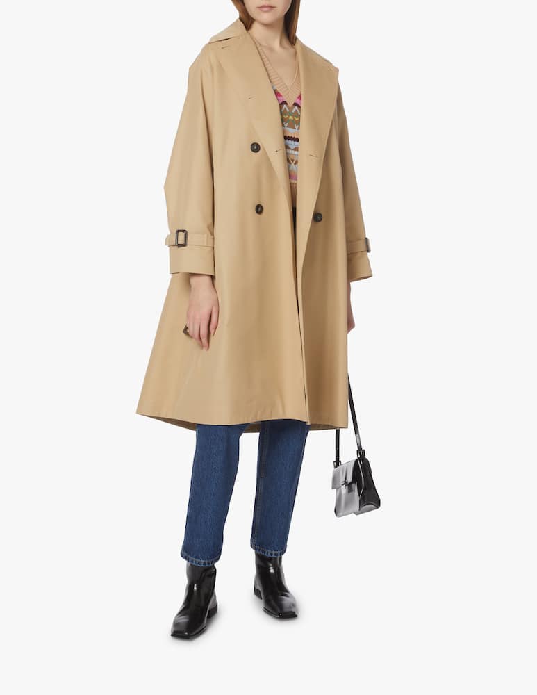 Weekend Max Mara Canastra drip-proof gabardine trench coat - beige - picture 1 Weekend Max Mara Canastra drip-proof gabardine trench coat - beige - picture 1