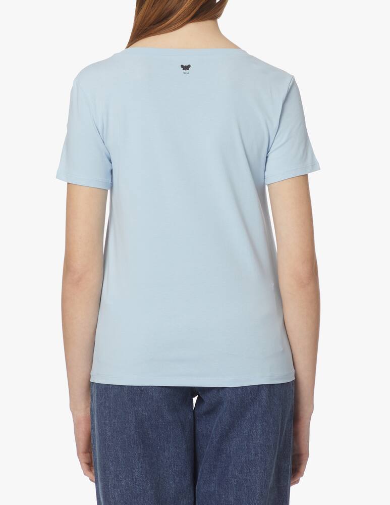 rinascente Weekend Max Mara Multib cotton basic t-shirt - light blue