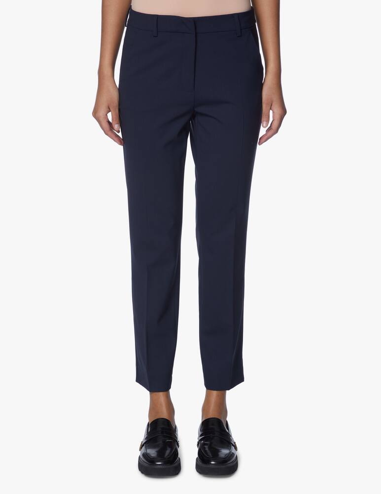 rinascente Weekend Max Mara Valda cigarette trousers in virgin wool - blue