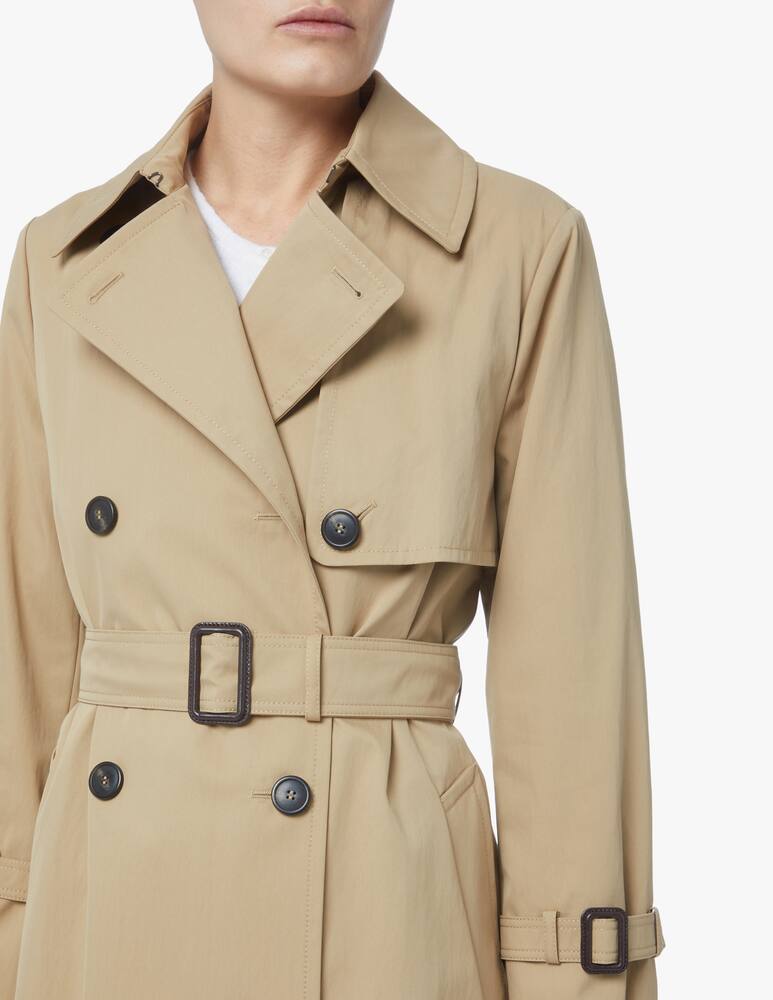 rinascente Weekend Max Mara Tago drip-proof cotton twill trench coat - beige