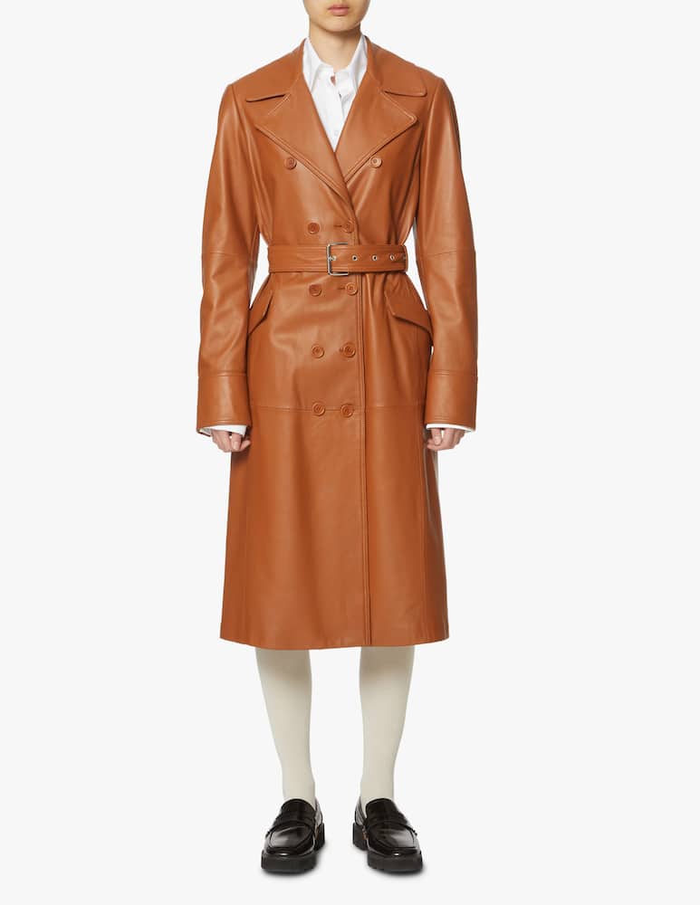 rinascente Sportmax Trench in nappa Borneo - marrone