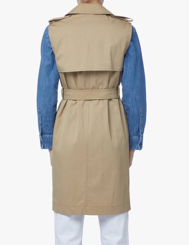 rinascente Weekend Max Mara Palude cotton sleeveless trench dress - beige