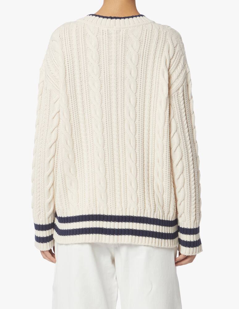 rinascente Weekend Max Mara Zelda cotton blend college cardigan - white