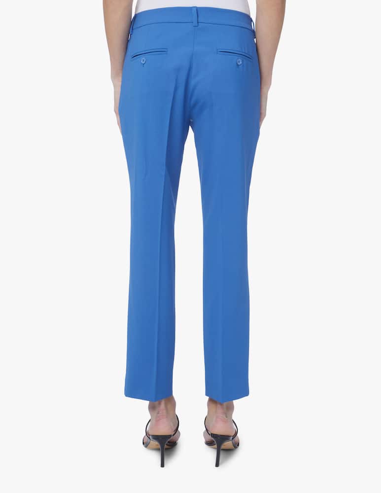 rinascente Weekend Max Mara Valda cigarette trousers in virgin wool - blue
