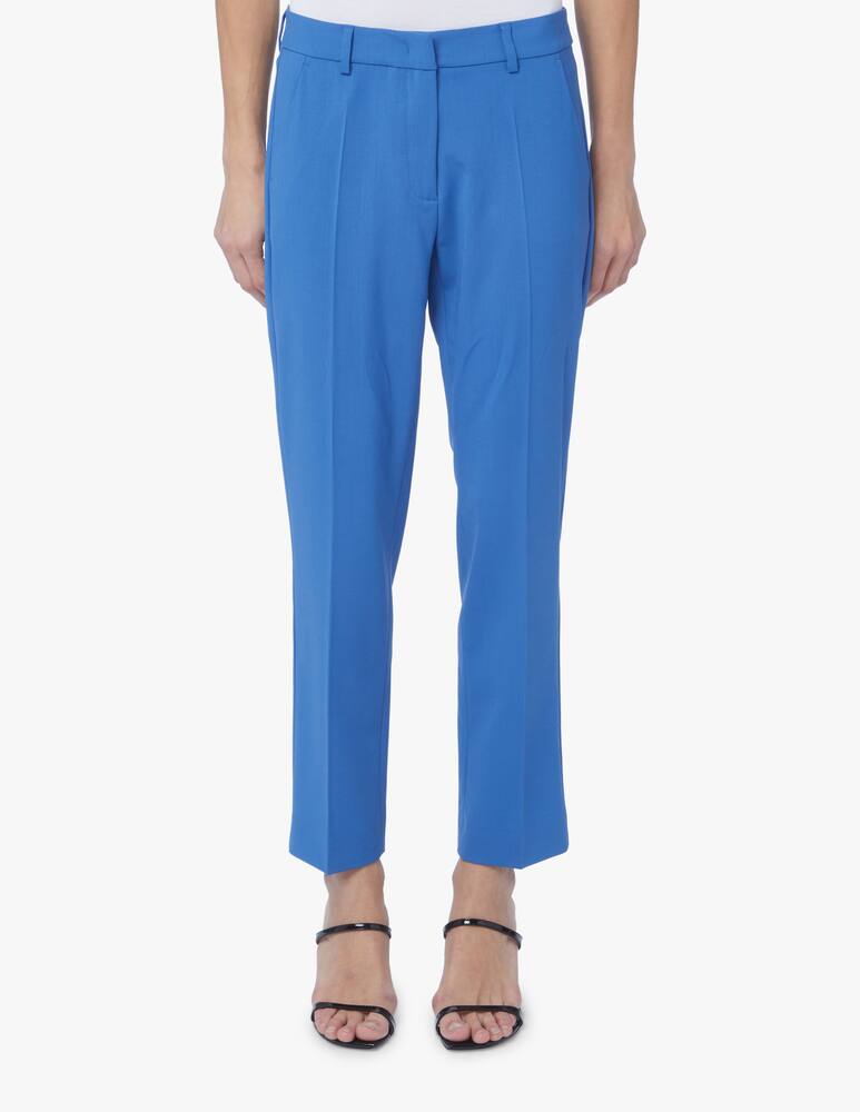 rinascente Weekend Max Mara Valda cigarette trousers in virgin wool - blue