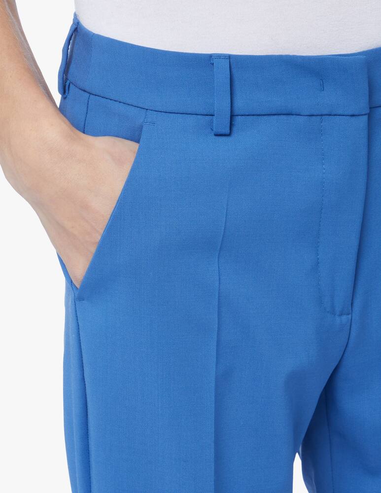 rinascente Weekend Max Mara Valda cigarette trousers in virgin wool - blue