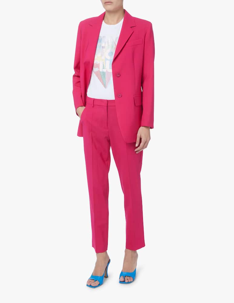 Weekend Max Mara Valda cigarette trousers in virgin wool - pink - picture 1 Weekend Max Mara Valda cigarette trousers in virgin wool - pink - picture 1