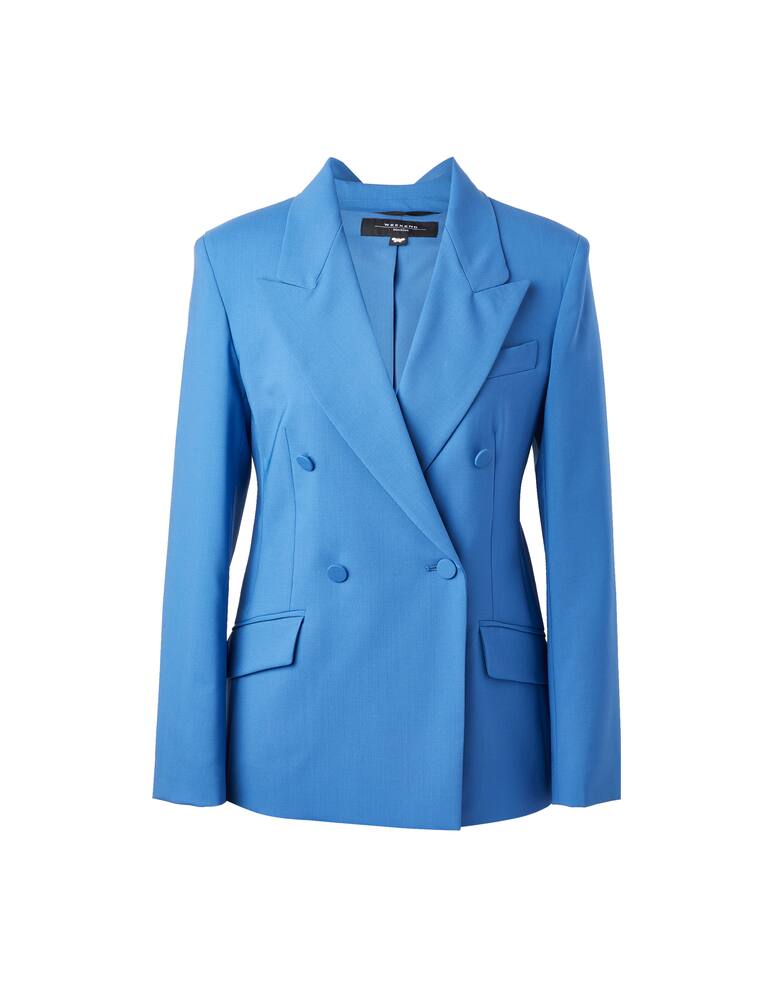 rinascente Weekend Max Mara Spiga double-breasted wool blazer - light blue