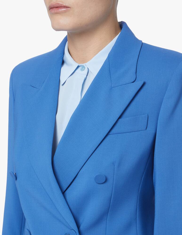 rinascente Weekend Max Mara Spiga double-breasted wool blazer - light blue