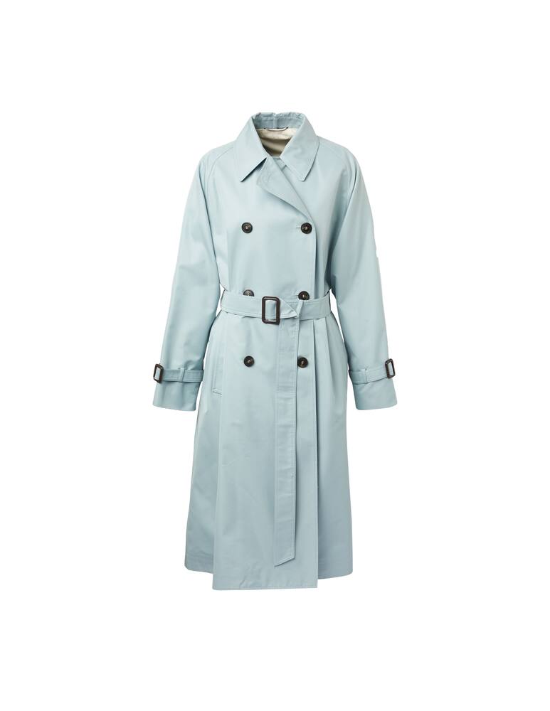 rinascente Weekend Max Mara Canastra drip-proof gabardine trench coat - light blue