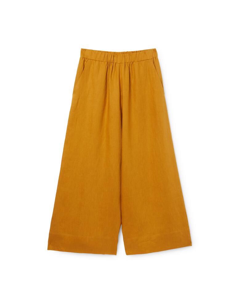 rinascente MM Pantaloni larghi in lino Moxa - giallo Max Mara