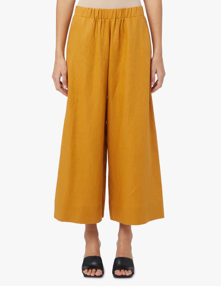 rinascente MM Pantaloni larghi in lino Moxa - giallo Max Mara