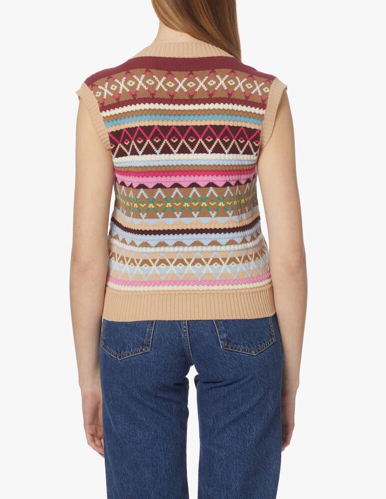 rinascente Weekend Max Mara Maglione senza manica con scollo a v Esperia - multicolor