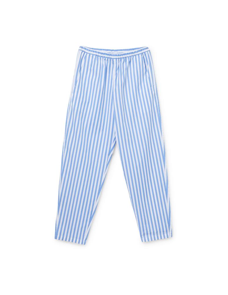 rinascente MM Pantalone in cotone rigato Sasia - azzurro Max Mara