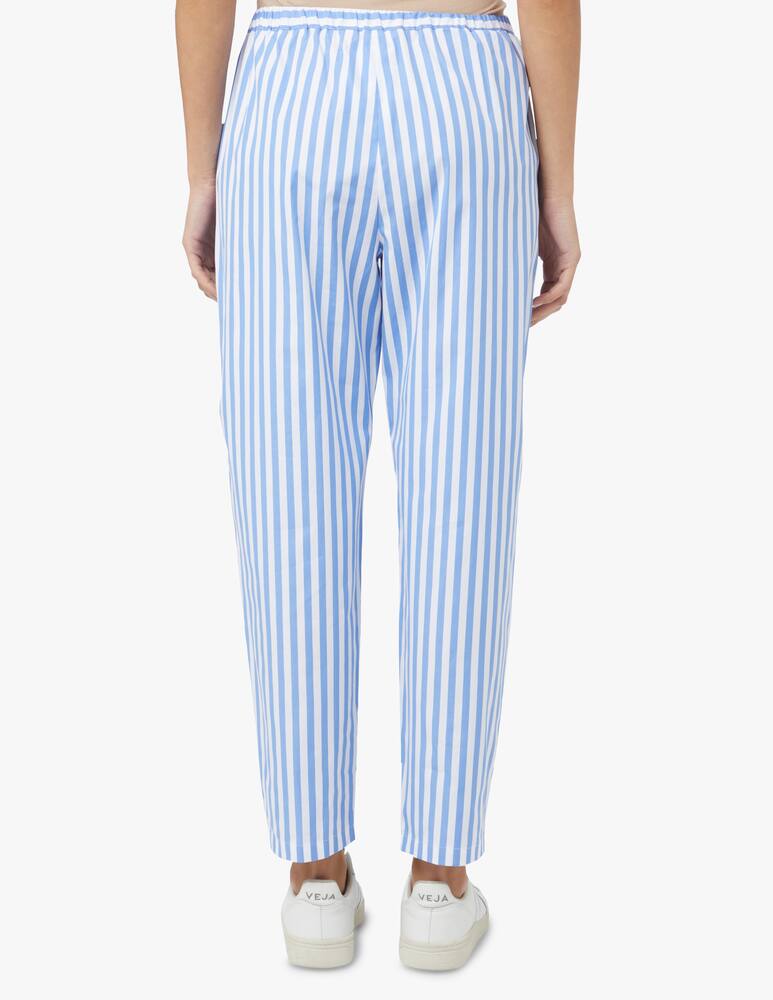 rinascente MM Pantalone in cotone rigato Sasia - azzurro Max Mara