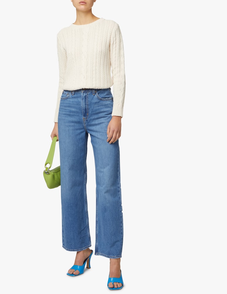 rinascente Weekend Max Mara Baschi cotton jumper with braids - white