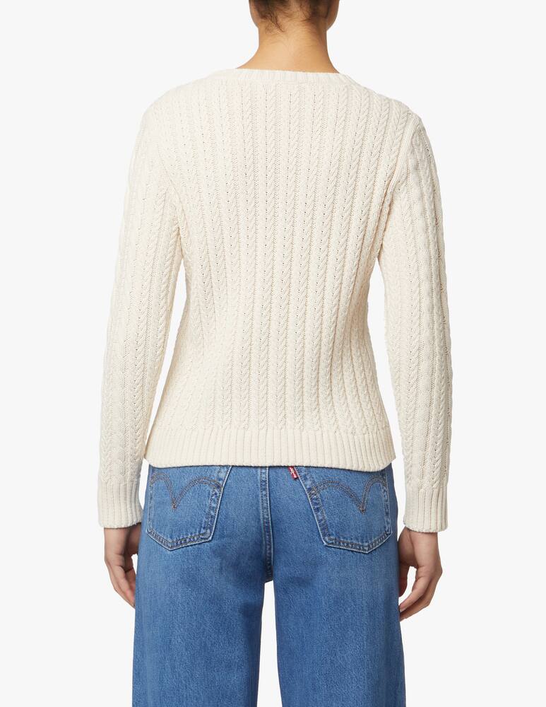 rinascente Weekend Max Mara Baschi cotton jumper with braids - white