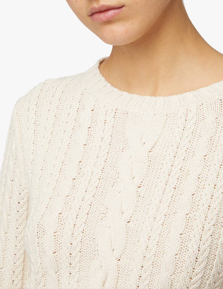 rinascente Weekend Max Mara Baschi cotton jumper with braids - white