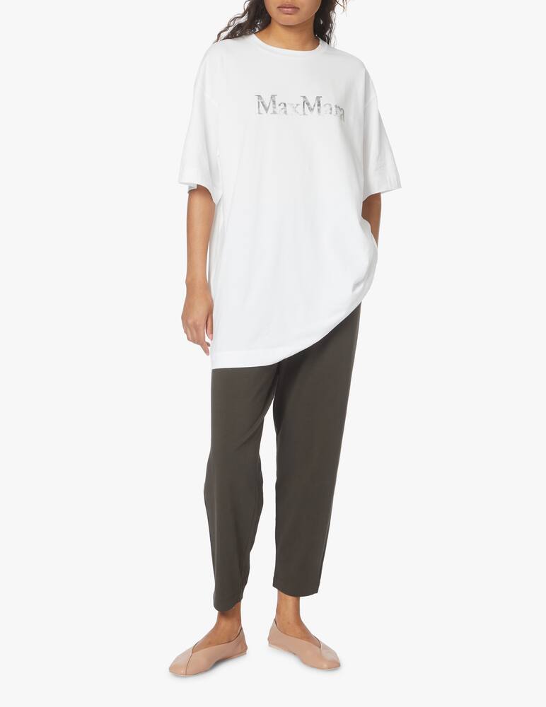 MM by MaxMara Pantalone in cotone con elastico in vita Elgar - grigio Max Mara - immagine 1 MM by MaxMara Pantalone in cotone con elastico in vita Elgar - grigio Max Mara - immagine 1