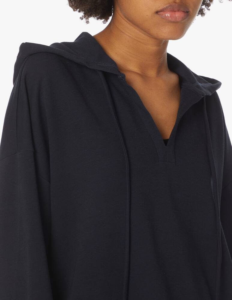 MM by MaxMara Felpa con cappuccio in cotone Carmela - blu Max Mara - immagine 4 MM by MaxMara Felpa con cappuccio in cotone Carmela - blu Max Mara - immagine 4