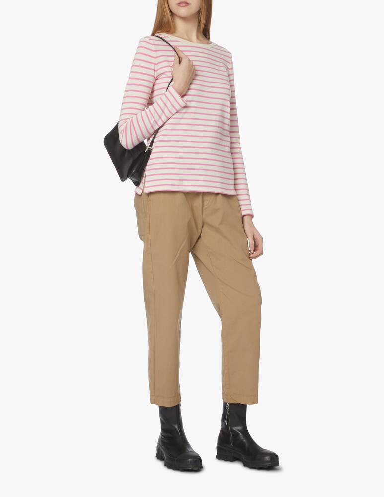 Weekend Max Mara Fretty cotton striped long sleeves top - pink - picture 2 Weekend Max Mara Fretty cotton striped long sleeves top - pink - picture 2