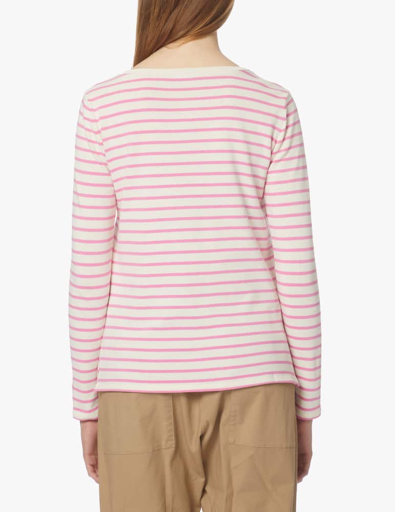 Weekend Max Mara Fretty cotton striped long sleeves top - pink - picture 3 Weekend Max Mara Fretty cotton striped long sleeves top - pink - picture 3