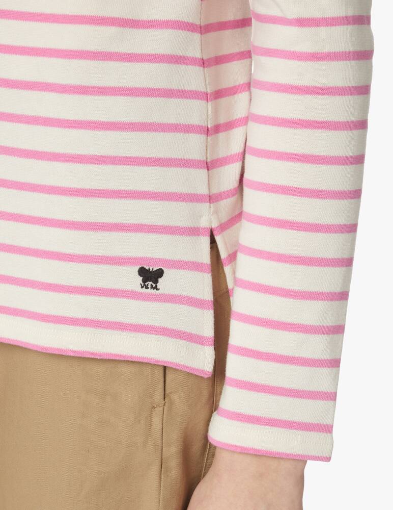 Weekend Max Mara Fretty cotton striped long sleeves top - pink - picture 4 Weekend Max Mara Fretty cotton striped long sleeves top - pink - picture 4