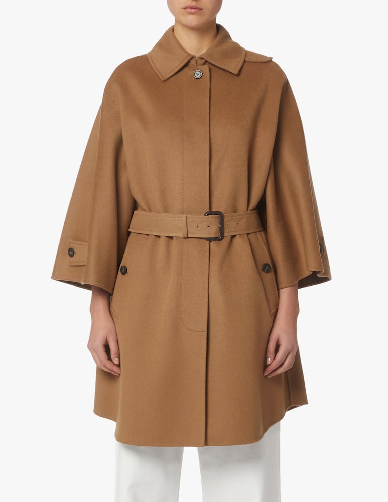 Weekend Max Mara Funale wool cape - brown - picture 2 Weekend Max Mara Funale wool cape - brown - picture 2
