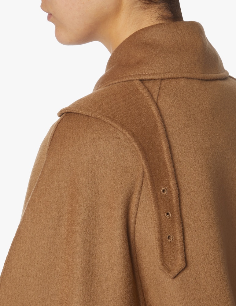 Weekend Max Mara Funale wool cape - brown - picture 4 Weekend Max Mara Funale wool cape - brown - picture 4