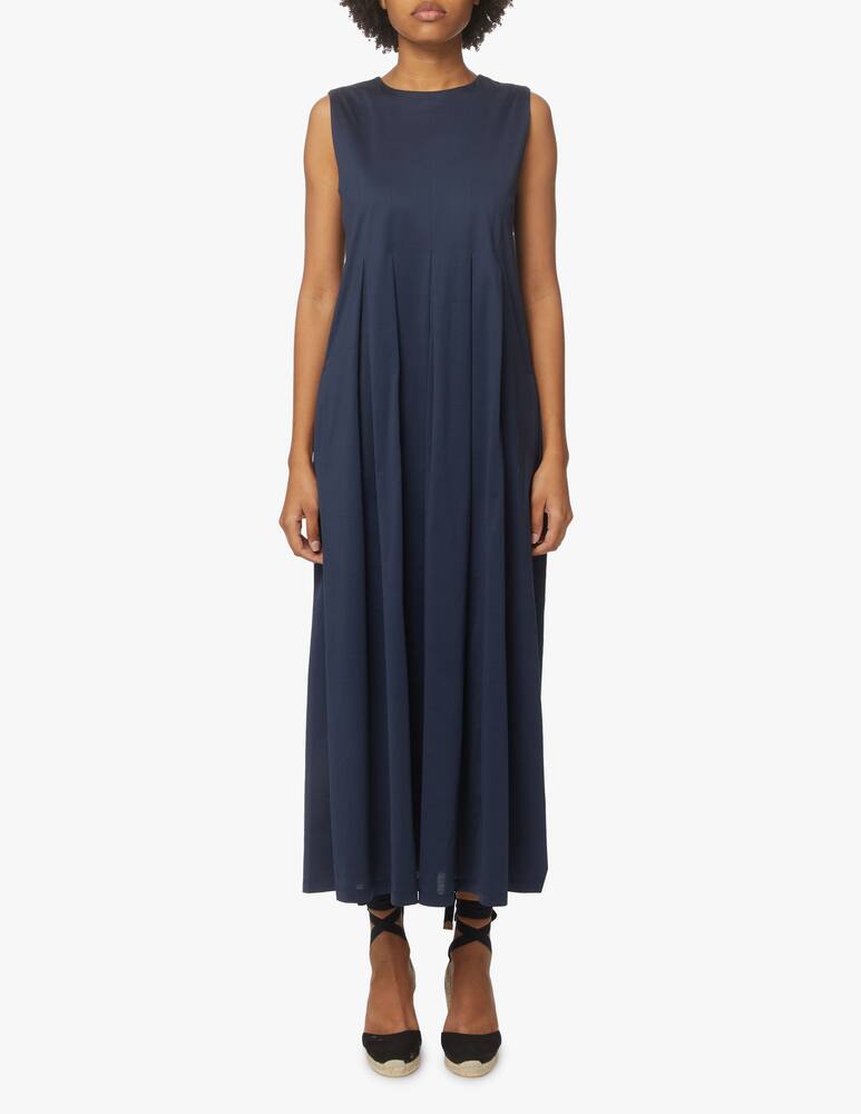 rinascente Weekend Max Mara Ago long cotton dress - blue