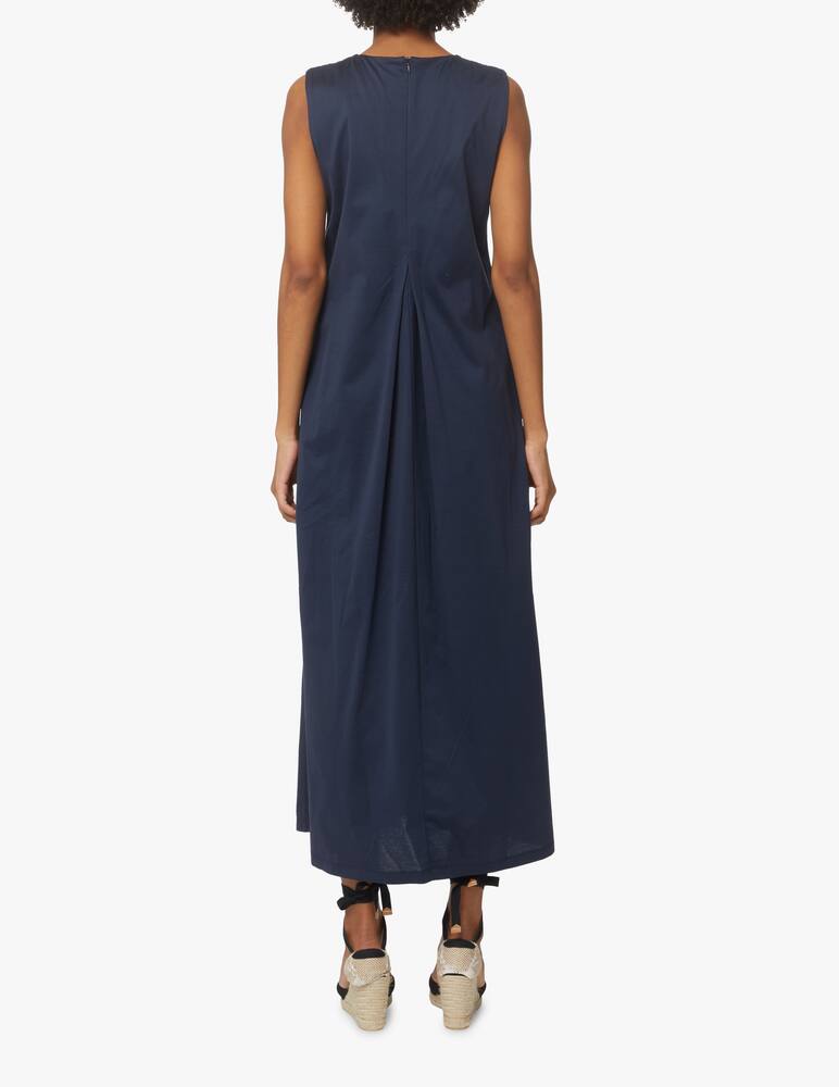 rinascente Weekend Max Mara Ago long cotton dress - blue