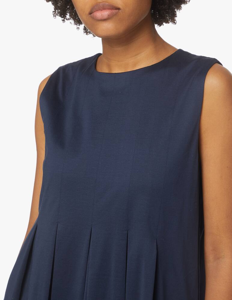 rinascente Weekend Max Mara Ago long cotton dress - blue