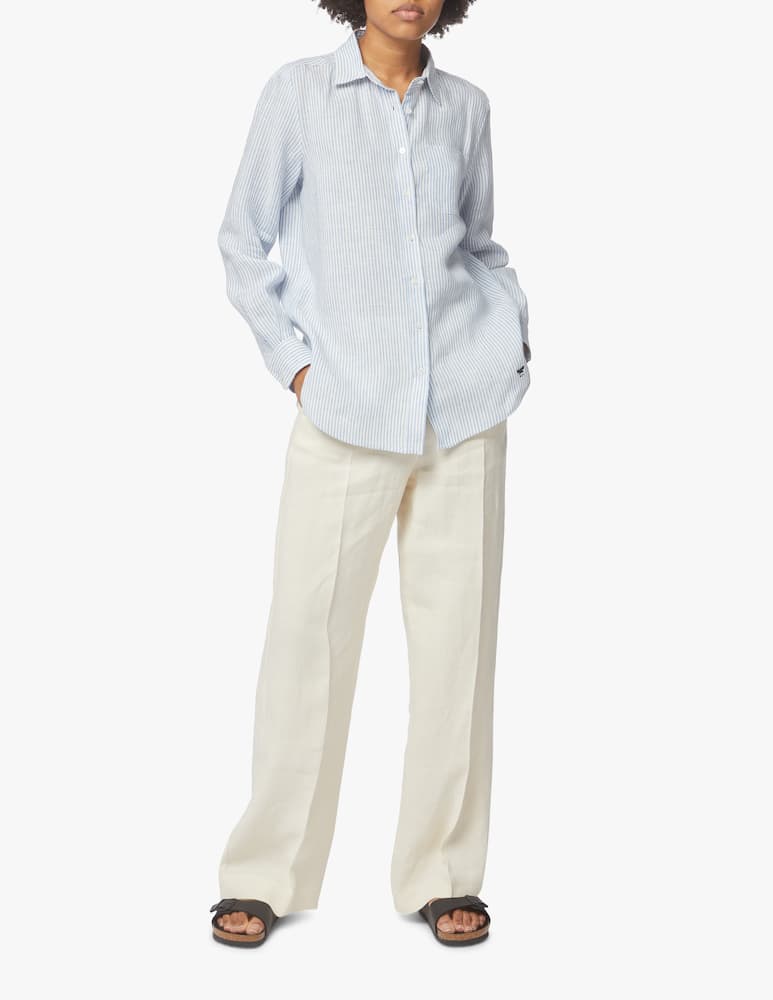 rinascente Weekend Max Mara Camicia in lino Molo - azzurro