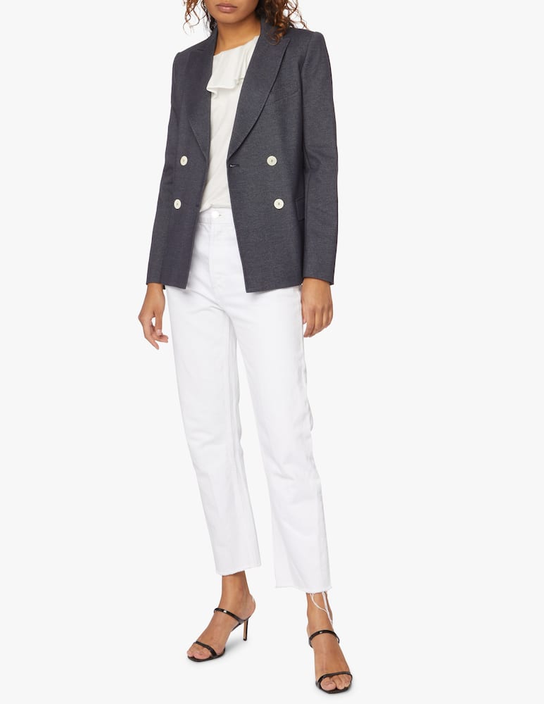 rinascente Weekend Max Mara Blusa in misto cotone e seta con voulant Onde - bianco