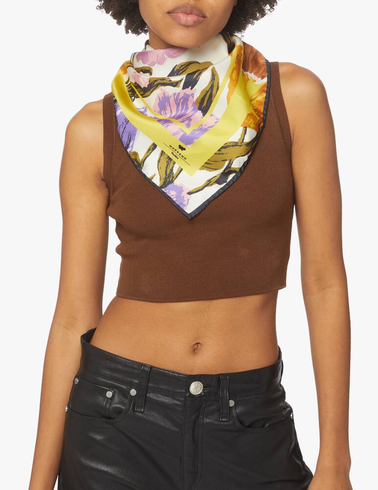 rinascente Weekend Max Mara Patto silk printed foulard - violet