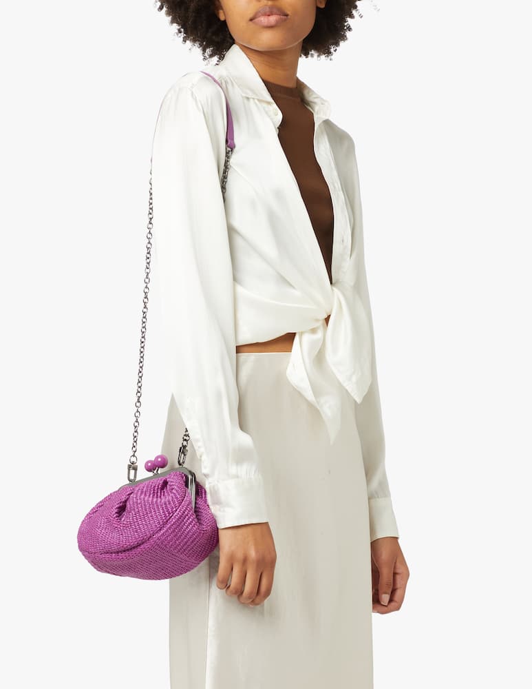 rinascente Weekend Max Mara Borsa a mano Pasticcino S Bard in rafia - rosa