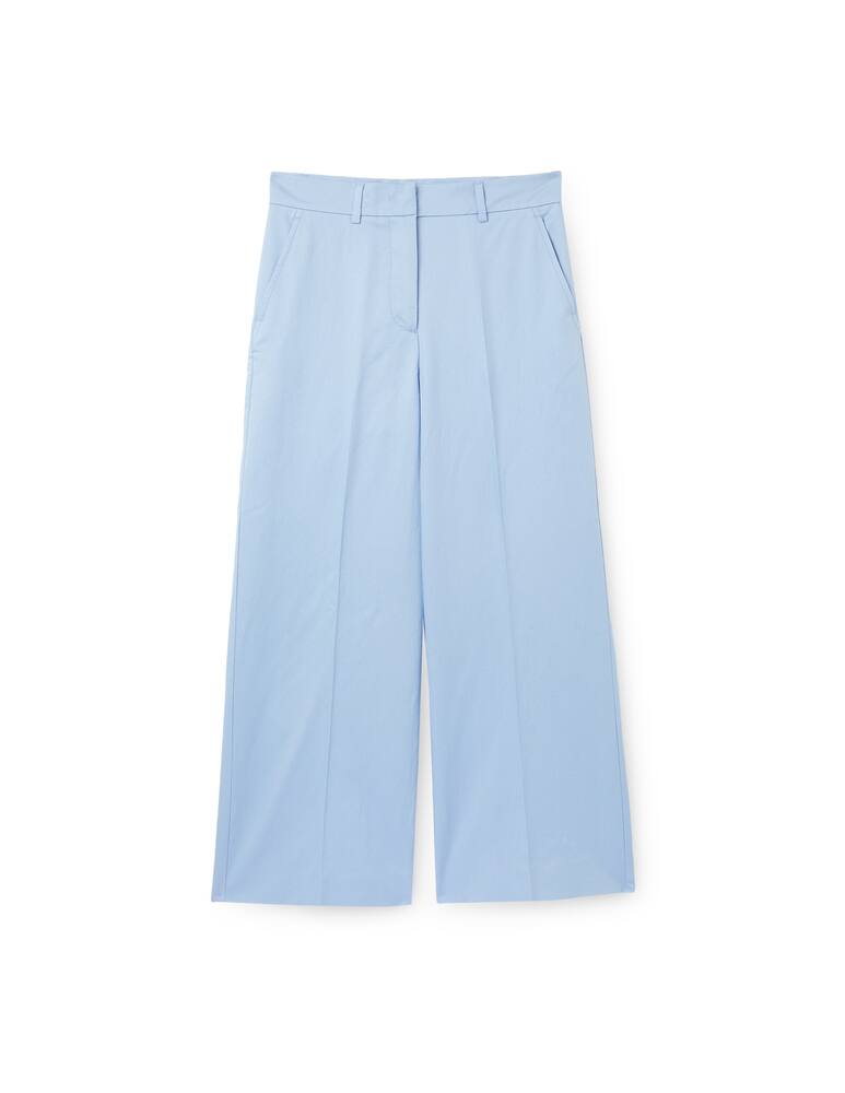 rinascente Weekend Max Mara Zircone cotton cropped trousers - light blue