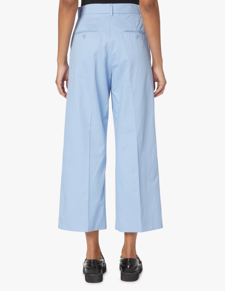 rinascente Weekend Max Mara Zircone cotton cropped trousers - light blue