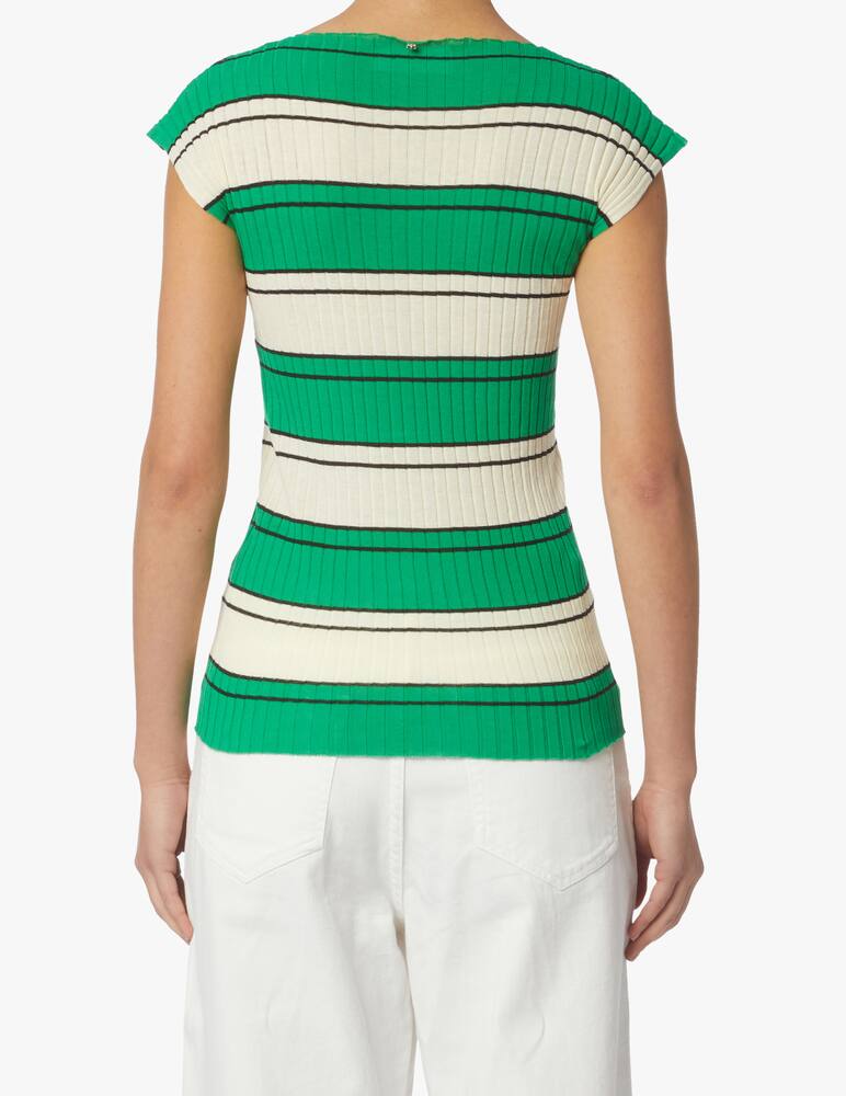 Sportmax Accorta ribbed t-shirt - green - picture 3 Sportmax Accorta ribbed t-shirt - green - picture 3