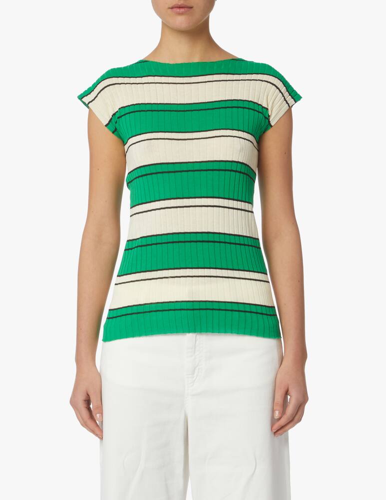 Sportmax Accorta ribbed t-shirt - green - picture 1 Sportmax Accorta ribbed t-shirt - green - picture 1