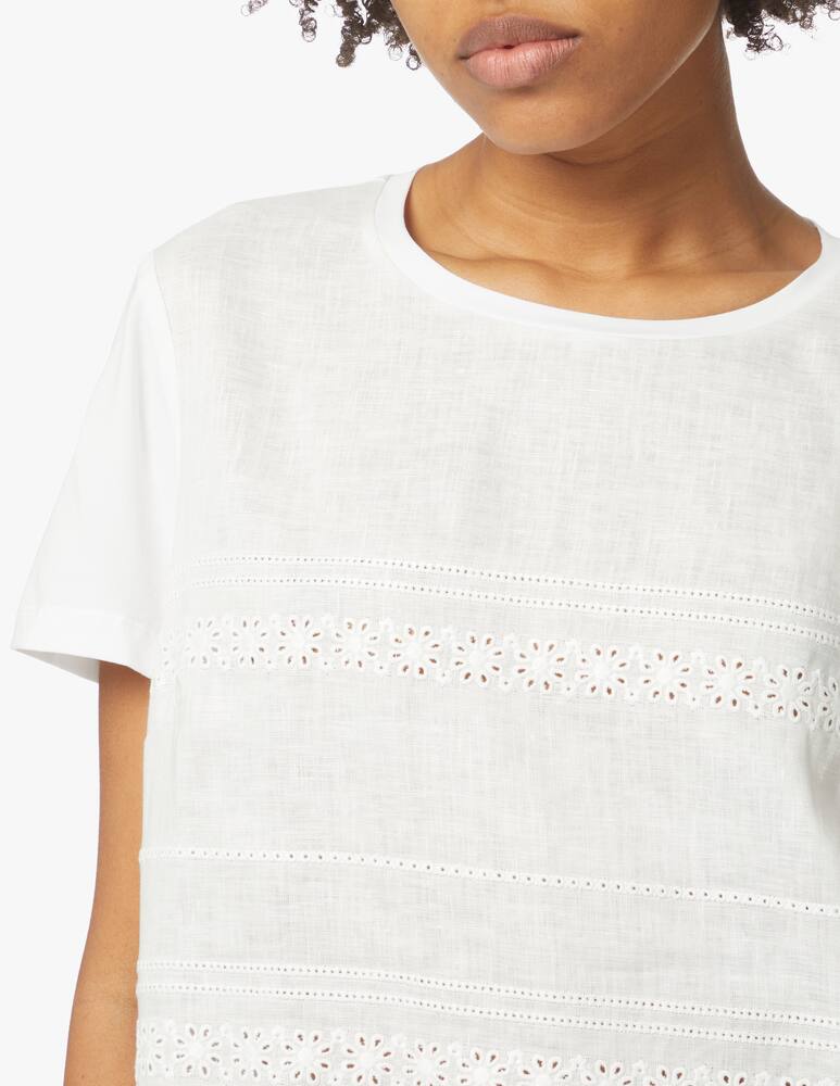 rinascente Weekend Max Mara Parsec cotton and linen blend blouse - white