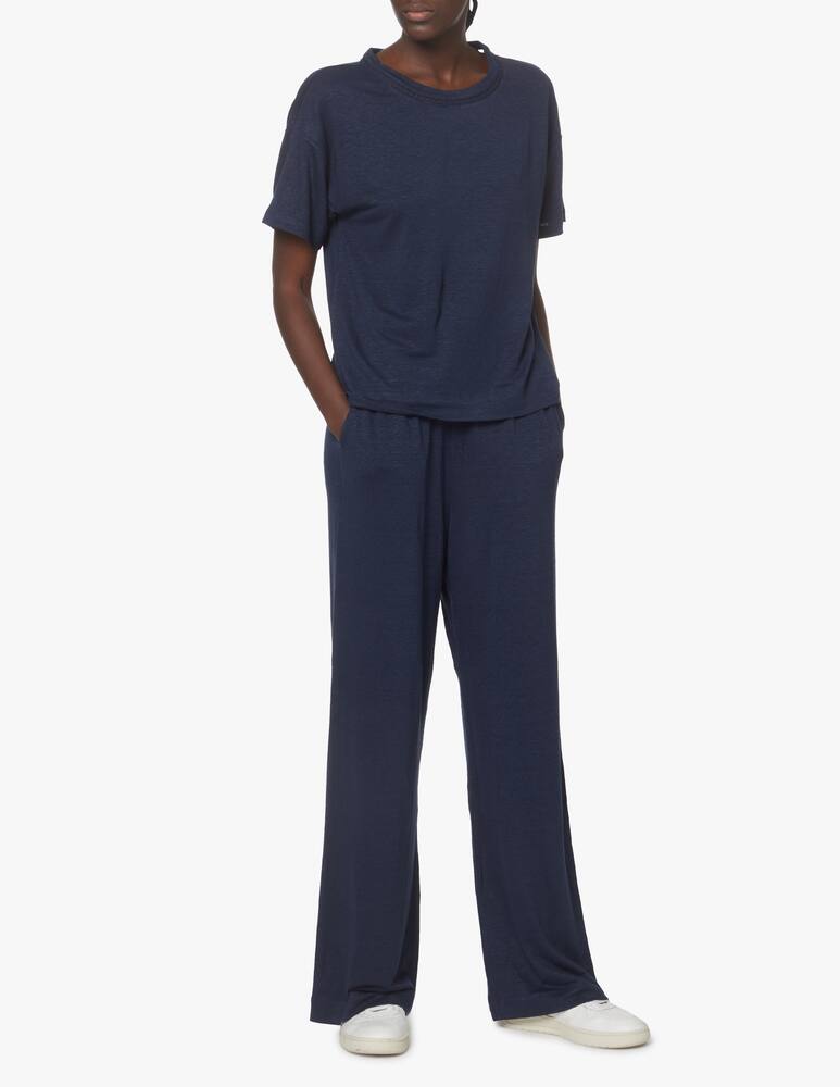 rinascente Weekend Max Mara T-shirt in lino Adelfi - blu