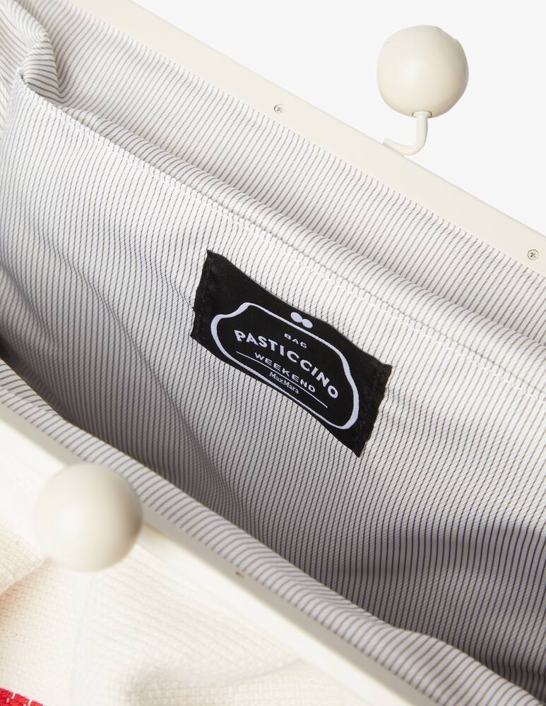 rinascente Weekend Max Mara Borsa a mano Pasticcino L Bosh in cotone - bianco