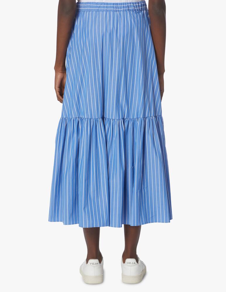 rinascente Weekend Max Mara Gonna lunga con balze in cotone Aire - azzurro